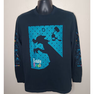 Teddy Fresh x Looney Tunes Adult Small T-shirt Oversized Black Sylvester Tweety